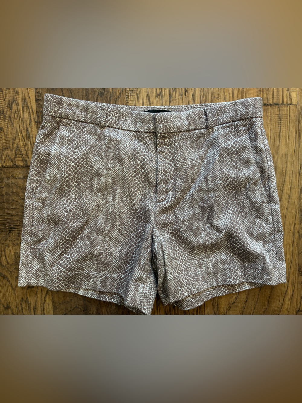 Banana Republic Brown & Cream Textured Shorts